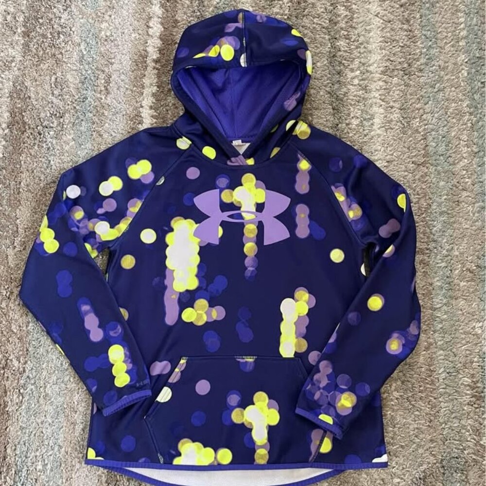 Under Armour Women’s Loose Fit Small Purple Hooded Sweatshirt Shell